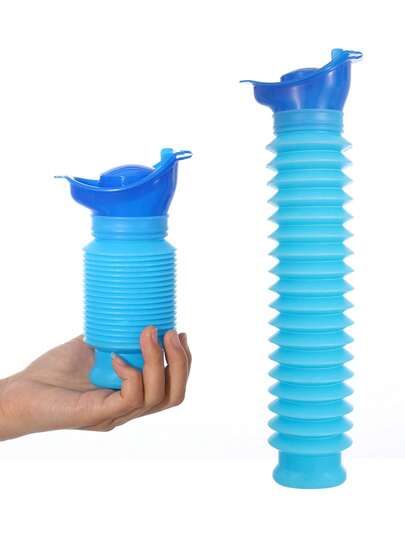 2个装 25.36盎司防漏可折叠男士小便瓶，可重复使用，适合旅行、车载使用，便携式男士口袋厕所，适用于户外露营、旅行、交通堵塞和紧急情况，男士旅行小便器