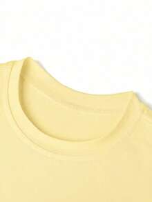 咖啡爱好者图案T恤，浅黄色，女士夏季沙滩休闲上衣 - 淺杏色 - 查看 3