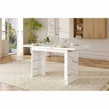 Dining Tables - White Marble + MDF - View 11