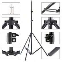79" 2m Tablet Floor Stand Tripod Stable Phone Holder Mount 4-10.6" - Black - View 2