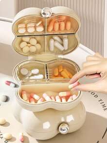 1 pieza Caja organizadora de viaje mini portátil a prueba de humedad y bloqueo de luz, caja de 7 días para vitaminas y joyas - Multicolor - Ver 4