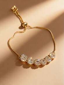 1pc Fashionable Petal Design Women Bracelet, Minimalist Girlfriend Gift, Unique Personalized Bracelet - Flowers - View 3