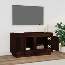 vidaXL TV Cabinet Brown Oak Look 80x35x45 Cm Wood-Based Material - 黃色 - 查看 3