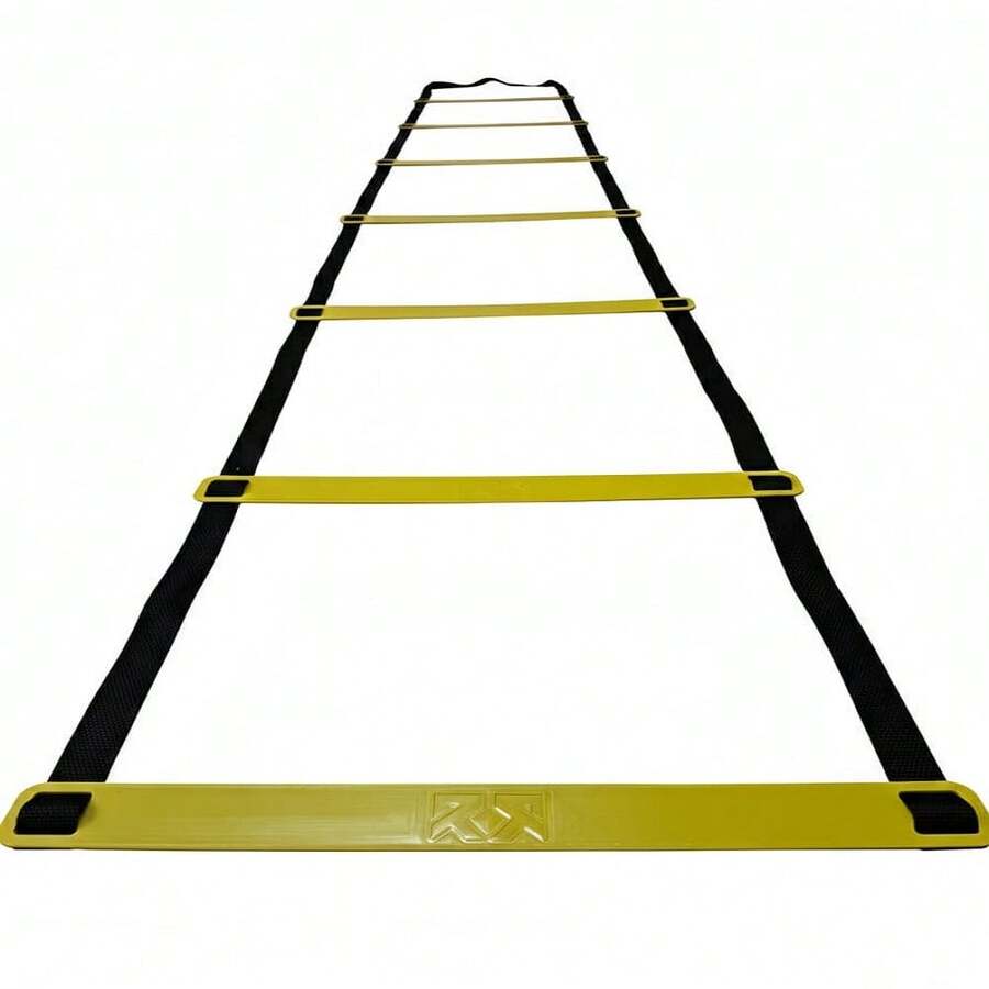Escada De Agilidade Treino Funcional  Futebol 7 Degraus Ajustável 3 Metros - Amarelo - Visão 1