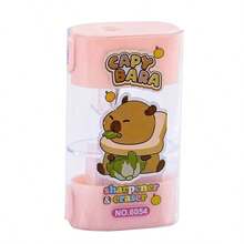 1pc/Capybara Elementary School Pencil Roller, Hand Cranked Automatic Lead Sharpener, Children's Learning Supplies Sharpener - Kapibala Pencil Sharpener - View 6