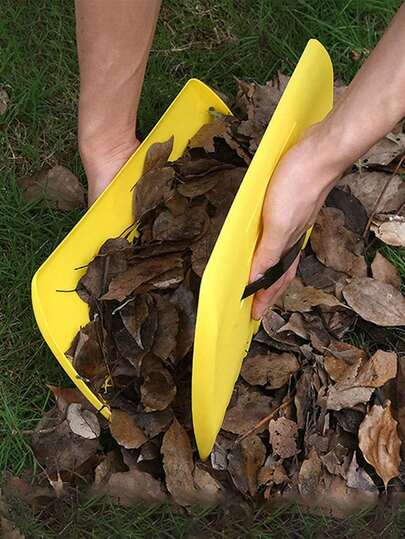 1对爪式落叶铲手耙，便携式花园落叶收集器，草坪护理庭院清洁工具，户外草叶夹，塑料花园耙，落叶收集铲，落叶耙，枫叶收集器