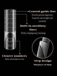 Bộ 30 khuôn nối móng acrylic đa năng có thể tái sử dụng - Công nghệ tạo hình 3D, sử dụng tại salon và nhà, cho ra bộ móng kiểu Pháp chất lượng salon. - Trong sáng - Xem 5