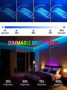 Đèn ngủ/đèn nền TV điều khiển từ xa thông minh đổi màu RGB có hẹn giờ, thích hợp cho phòng ngủ, trang trí ngày lễ, quà tặng, trang trí tường trong nhà, tiệc Halloween, đèn neon RGB thông minh | Mềm mại, điều khiển bằng ứng dụng, cấp nguồn qua USB, sáng tạo, thích hợp cho phòng ngủ, phòng chơi game, tường TV, nhà cửa, Giáng sinh, tiệc tùng, trang trí không khí ngày Valentine, nhà bếp, phòng khách, phòng tắm, tiệc tùng, tủ quần áo - ánh sáng màu - Xem 7