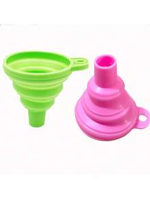 Silicone Foldable Funnel, Silicone Funnel, Suitable For Bottling And Making Homemade Popsicles And Ice Cream Bags, Kitchen Funnel - Multicolor - View 3