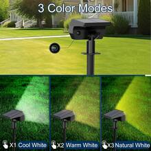 Solar Spot Lights Outdoor - 74 LED 3 Lighting Modes 2-In-1 Solar Landscape Spotlights, Outdoor Solar Lights For Yard Garden Pathway Outside Landscape - 4PK - 4 件裝 - 查看 3