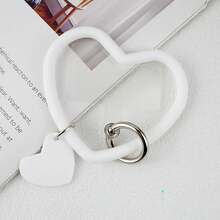 1pc Heart-Shaped Silicone Phone Wrist Strap Anti-Lost Shockproof With Clip Phone Case Charm - Multicolor - View 10
