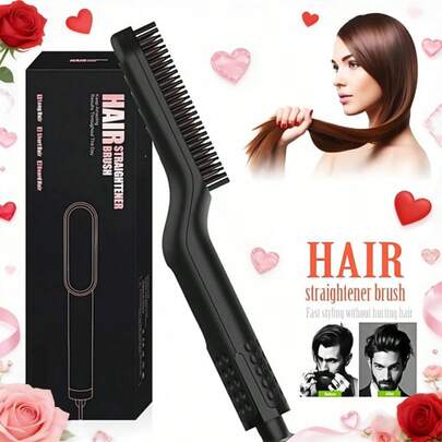 A Versatile Straightening Comb! Suitable For Straight Hair And Long Beards, It Heats Up In 30 Seconds And Has Two Temperature Settings. It Can Be Used For Straightening Hair, Loosening Roots, And Grooming Beards. This Mini, Portable Comb Is Super Practical And Makes A Great Gift For Your Loved One.