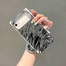 极简主义 3D 波浪图案手机壳适用于 17 Pro Max/17 Pro/17 Air/17/16 Pro Max/16/16 Pro/16 Plus/15/15 Pro Max/15 Pro/11/12/13/14 Pro Max/11 Pro/11 Pro Max/12 Pro/12 Pro Max/13 Pro/13 Pro Max/14 Pro/14 Pro Max，软壳，优雅而富有创意 - 高級電鍍銀色 - 查看 39