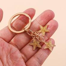 1 Cute Star Keychain, Suitable For Women's Bags, Backpacks, Car Key Decorations, Holiday Gifts, Gifts For Friends - 粉色 - 查看 10