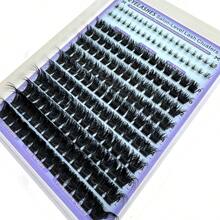 Salon-Like Lash Clusters Kit With Spikes DIY Eyelash Clusters 160/180/200pcs 120/160/200D D Curve Spiky Lashes Cluster Eyelashes Extensions Kit 12Rows Individual Lashes Manga Eyelash Extension Fluff DIY Lash Extension With Bottom(6mm) Lashes Reusable Faux Mink Fairy Individual Lash Extension Lightweight & Fluffy, Easy Application For Beginners - Black - View 10