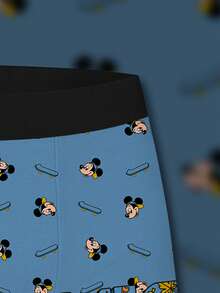 Disney 男士3D印花平角内裤，日常休闲必备内衣，时尚设计 - 彩色 - 查看 6