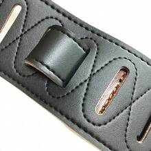 1条可调节双面黑棕色吉他/尤克里里/贝斯背带，PU材质肩带配件 - 黑色 - 查看 5