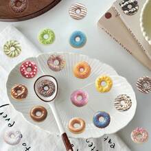 50 Pieces Transparent INS Cartoon Donut Stickers - Waterproof Clear PET Handbook Materials & Decorative Decals For Guitars - 50PCS - View 8