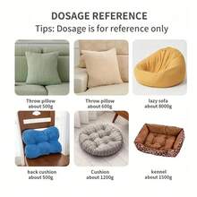 3 Pounds White Premium Memory Foam Bean Bag Filler, High Density Refill For Sofa, Couch & Floor Pillows, Breathable & Long-Lasting Support, Ideal For Furniture Restoration & DIY Home Decor - Hạt màu trắng - Xem 5