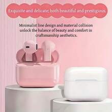 2026 New Wireless Earphones, Wireless Bluetooth Earphones, Active Noise Cancelling Earphones, Wireless Charging Case With Microphone, Long-Lasting Playback Time, In Ear High Fidelity Stereo Earphones, Suitable For Android Phones - 5S粉紅色 - 查看 4