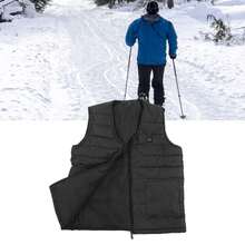 Chaleco calefactable inteligente con cuello en V y calefacción eléctrica (negro): temperatura constante, transpirable y cálido. - Negro - Ver 4