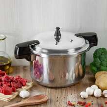 Aluminum Pressure Cookers Secure Locking Lid System Dual Handle Pressure-Cooker For Everyday Use In Your Kitchen Multicooker Fast Cooking 18L Pressure Cooker - Silver - View 3