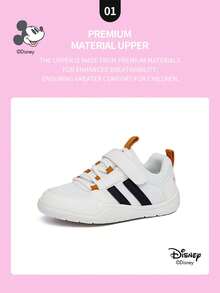 Disney 1 Pair  Collaboration Children's Sneakers, Suitable For Daily Wear, Festivals, Sports, Outdoor Activities, Comfortable, Non-Slip, Breathable (Boys' Sneakers, Boys' Skate Shoes, Children's Sneakers, Girls' Sneakers, Girls' Skate Shoes) - White - View 3
