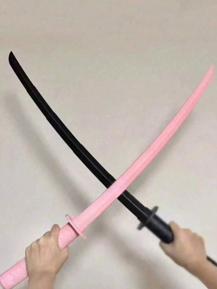 2pcs Expandable Plastic Samurai Sword, 3D Printed Gravity Throwing Samurai Sword, Stress Relief Plastic Samurai Sword - A - View 2