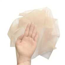 Malla de encaje suizo para manualidades de pelucas, gorros de peluca superiores invisibles de 0,91 y cierres frontales, perfecta para extensiones de cabello de pelucas personalizadas - Marrón claro - Ver 7