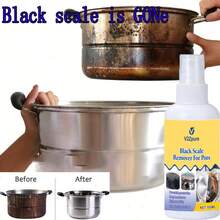Agente descontaminante para eliminar el fondo de la sartén, removedor de escala ennegrecida de la cocina, pulidor de metal para el hogar, eliminador de manchas de aceite del horno, rociador para placas que elimina el óxido y la grasa - Líquido - Ver 2