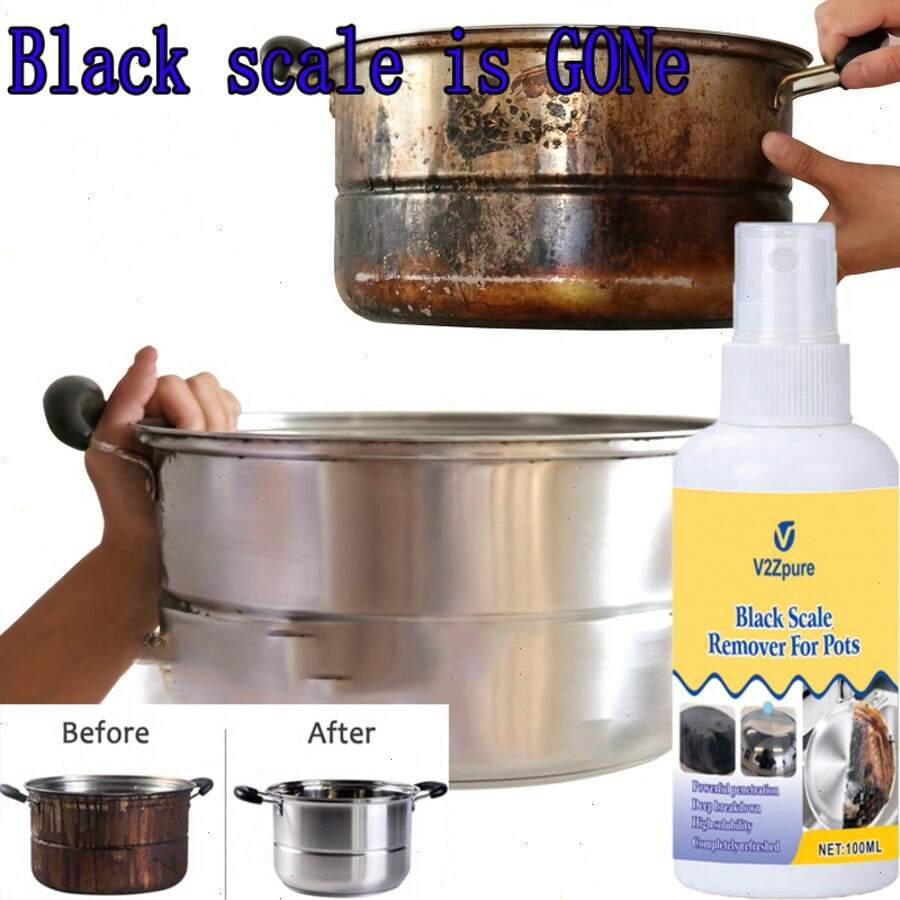 Agente descontaminante para eliminar el fondo de la sartén, removedor de escala ennegrecida de la cocina, pulidor de metal para el hogar, eliminador de manchas de aceite del horno, rociador para placas que elimina el óxido y la grasa