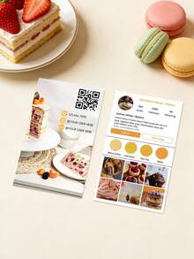 200pcs Personalized Business Cards,Bakery Business Card Template, Customize Photo And Text,Baking Business Cards, Cafe Business Card, Cake Business Card, Custom Design, Business Card, Canva Editable - A - View 2