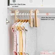 closet para ropa de madera7 Piezas Separador de Ropa Bebeorganizador de clóset de bebé Separadores de clóset para bebé Divisores de Tamaño para Armario de Bebé decoración para colgar en el hogar guardería organizadores - como en la foto - Ver 4