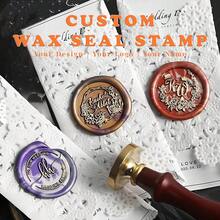 1pc Customized 25mm Wax Seal Stamp - Wax Seal Stamp With Wooden Handle, Suitable For Handmade, Envelopes, Gift Packaging, Graduation Gifts, Wedding Invitations, Christmas Gifts, Etc. - Multicolor - View 5