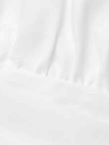 QUNGIGU Đầm midi cổ yếm cho nữ, cổ chữ V sâu, lưng hở, dáng chữ A, chân váy xòe hai lớp, trang phục thanh lịch mùa hè dự tiệc cocktail, đám cưới. - trắng - Xem 9