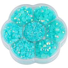 5000pcs/Box, 2mm, 3mm, 4mm, 5mm, 6mm, 5 Sizes, Jelly Candy Colors, Transparent AB Crystal Beads, Flower-Shaped Box, Round Flat Bottom Rhinestones, Multi-Color Crystal Gems, Non-Hotfix DMC Jewelry Beads, Glass Stones, 3D Diamond Pattern Design Accessories, Shiny Nail Art Stickers, Suitable For Clothes, Bags, Shoes, Cups, Phone Cases, Handicrafts, DIY Decorations. - AB Colors - View 8
