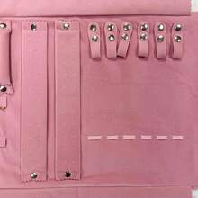 UnionPlus Velvet Travel Jewelry Case Roll Bag For Necklaces Brackets, Great Jewelry Organizer For Travel, Multi Jewelry Organizer, Blush Pink - BlushPinkMulti - View 8