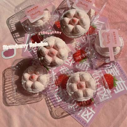 Slow Rebound Stress Relief Toy, Soft Realistic Strawberry Cake Squeeze Toy, Finger Pressure Relief, Emotion Soothing, Gift, Holiday Gift, Birthday Gift, Perfect Gift