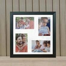 Kit 2 Quadros Porta Retrato Foto 10x15 Paspatur Branco 30x30 - Multi Fotos - Visão 4