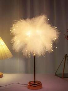 2DeTODO Cute Decorative Feather Lamp - White - View 6