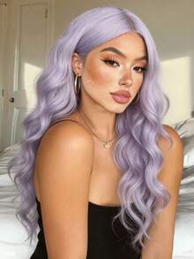 Peluca de onda corporal, peluca rizada de 26 pulgadas, adecuada para uso diario y festivales - Multicolor - Ver 5