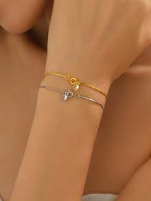 1pc Bubble Snake Bone Bracelet For Women, Minimalist, Sweet, Cute, Delicate, Niche, High-End, Versatile, Girly - Simple and Versatile Bracelet - View 6