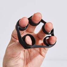 7PCS Grip Strength Trainer Kit, 2 Adjustable Forearm Resistance Grips, Finger Stretchers, Grip Ring, Hand Squeeze Ball, Finger Exercises, User Manual, Suitable For Hand Training, Suitable For Everyone. - Black - View 7
