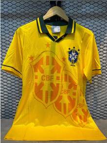 Camiseta Camisa Brasil brasileira seleção copa 1994 TETRA amarela versão jogador RETRÔ amarelo - Amarelo - Visão 1