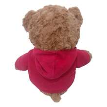 Muñeco Oso de Peluche con sudadera estilo kawaii de 30 cm Suave y Esponjoso – Animales Tiernos, Juguete Apto para Niños, Decoración de Habitación, Ideal como regalo, o compañero para dormir - Rojo - Ver 3