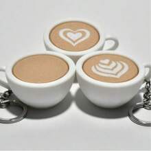 1PC Cute 3D Coffee Cup Shaped Click Fidget Keychain, Portable Button Clicker Toy For Stress & Anxiety Relief, Focus Helper, Fun Bag Charm & Key Ring, Desktop Ornament, Suitable For School Office Home Travel, Holiday Small Gift, Decorative Little Present - Nhiều màu - Xem 13