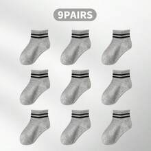 3/6/9/15 Pairs Kids Cartoon Pattern Socks, Breathable Mid-Calf Socks For Home And School Wear, Spring/Summer - Multicolor - View 50