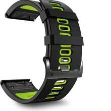 OFNRBRF 22/26mm Sport Silicone Band Compatible with Garmin Fenix8/7X/7 Pro/7/6 Pro/6/5 Plus/5,Quick-Fit Strap for Fenix E/Forerunner965 955/Descent G1/Approach S60 S62/epix Pro 47MM/quatix 7Pro - Azul y blanco - Ver 26