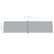 vidaXL Ausziehbare Seitenmarkise 160x600 Cm Grau - A - View 10