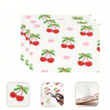 1 Stück wasserdichte Kühlschrankunterlage - feuchtigkeitsbeständig, rutschfest, waschbar, wiederverwendbar. Hergestellt aus EVA-Material, dekoriert mit frischen Kirsch- und transparenten Gänseblümchen-Mustern, geeignet für Kühlschrank und Küchendekoration, kann auch als Kühlschrankunterlage, Schubladenunterlage, Schuhschrankunterlage und Schrankmatte verwendet werden, kann frei zugeschnitten werden. - Verschiedenfarbig - Übersicht 17